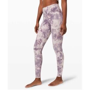 Lululemon Align High Rise 28" Diamond Dye Bliss Pink Graphite Purple leggings 2
